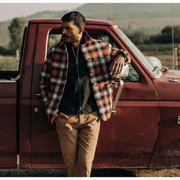 Taylor Stitch Ojai Jacket in Garnet Wool Blend Red Plaid Chore Mens XS S NEW HTF - Picture 6 of 15